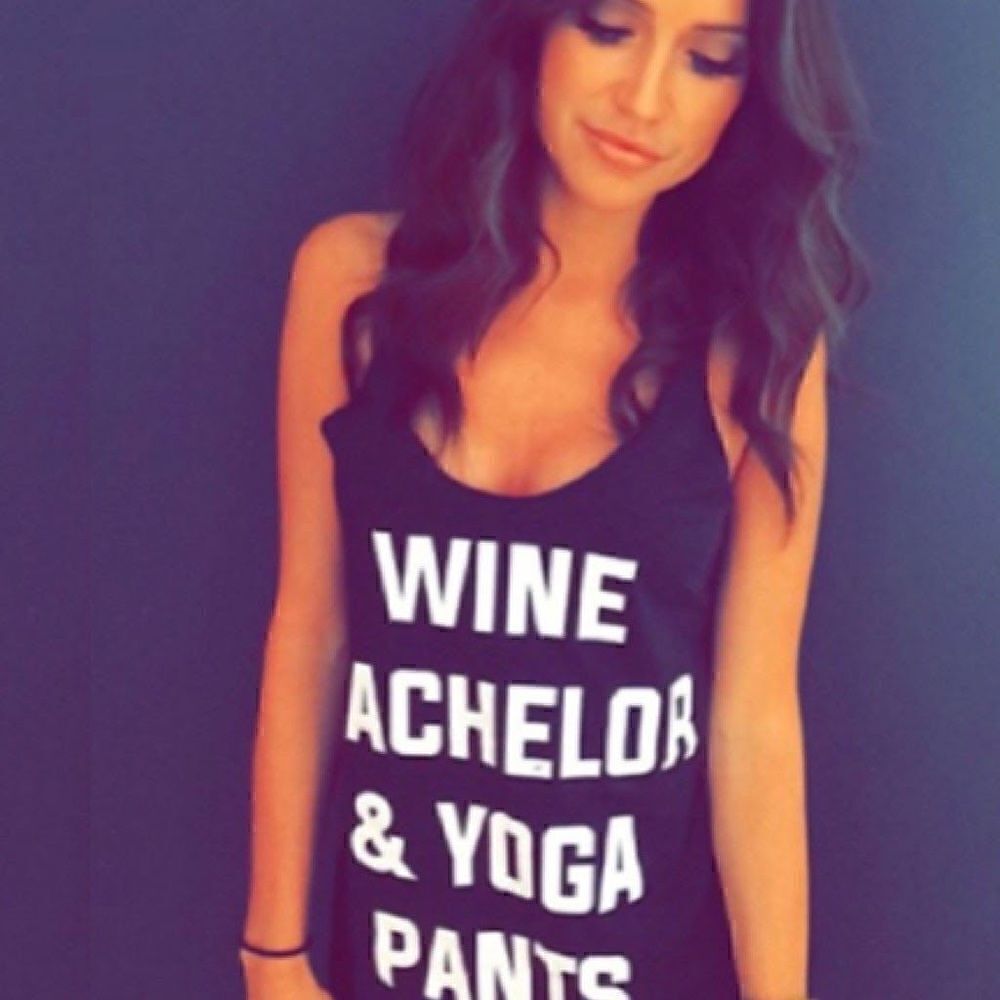 Wine Bachelor Yoga Pants Tank Top